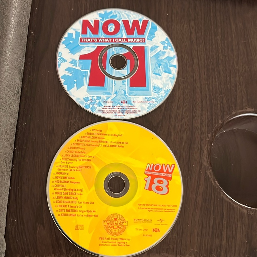 Now 11 & 18 CD’s